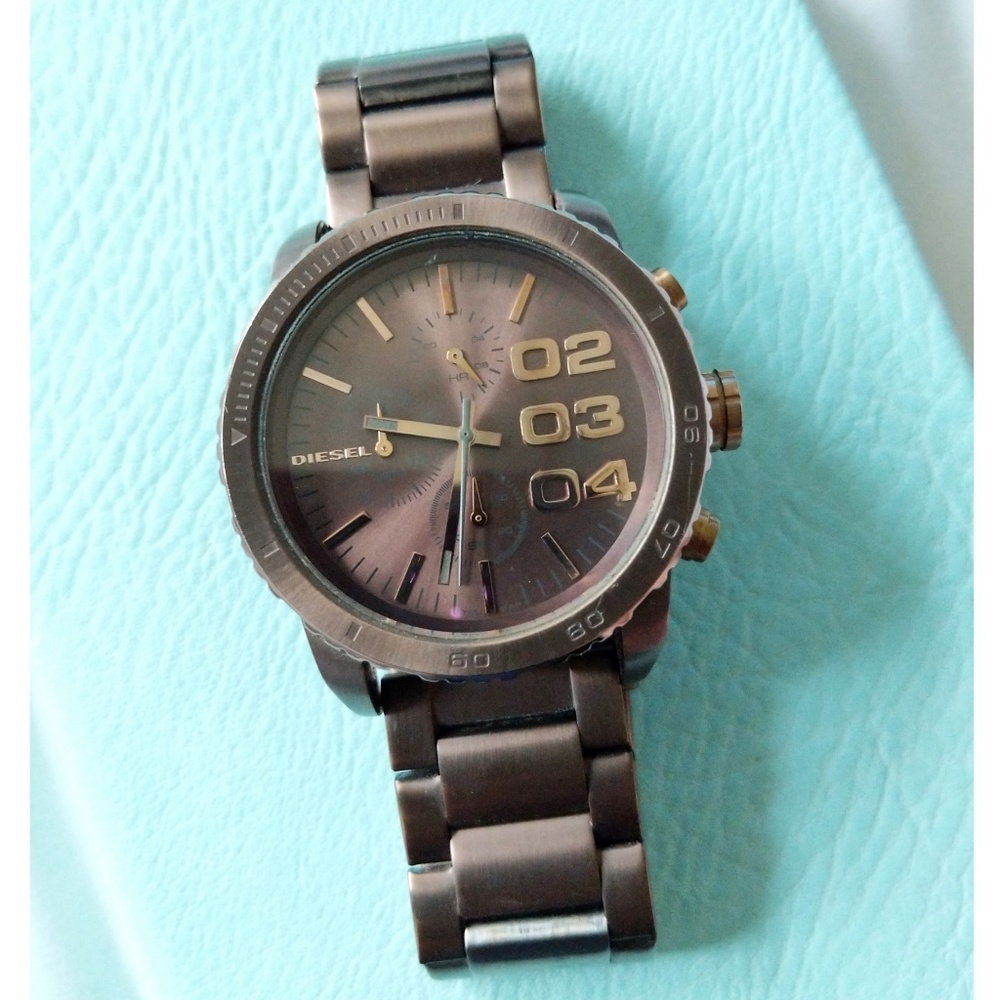 DIESEL Brown & Rose Gold Chrono Boyfriend Watch